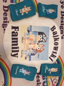 Bluey family towel set