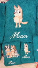 Bluey family towel set