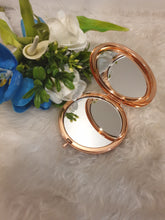 Rose gold compact mirror