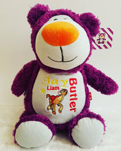 Cubbyford the Purple Bear.