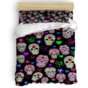 Sugar Skulls 3pc  quilt cover custom sets