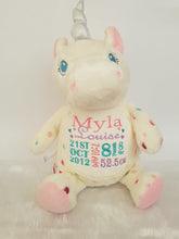 White spotty coloured Unicorn Teddy