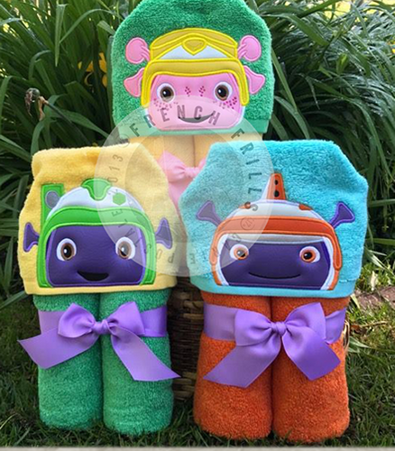 Space Alien  Hooded Towels.