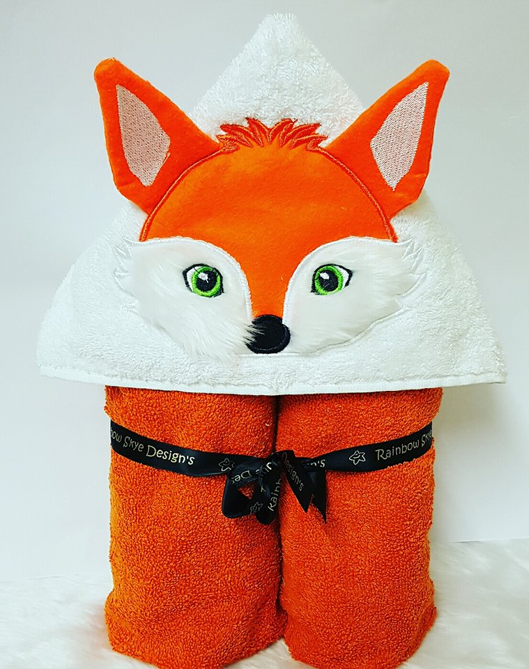 3D Fox Hooded Towel