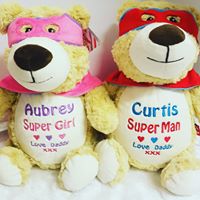 Pink Super HEro Bear.