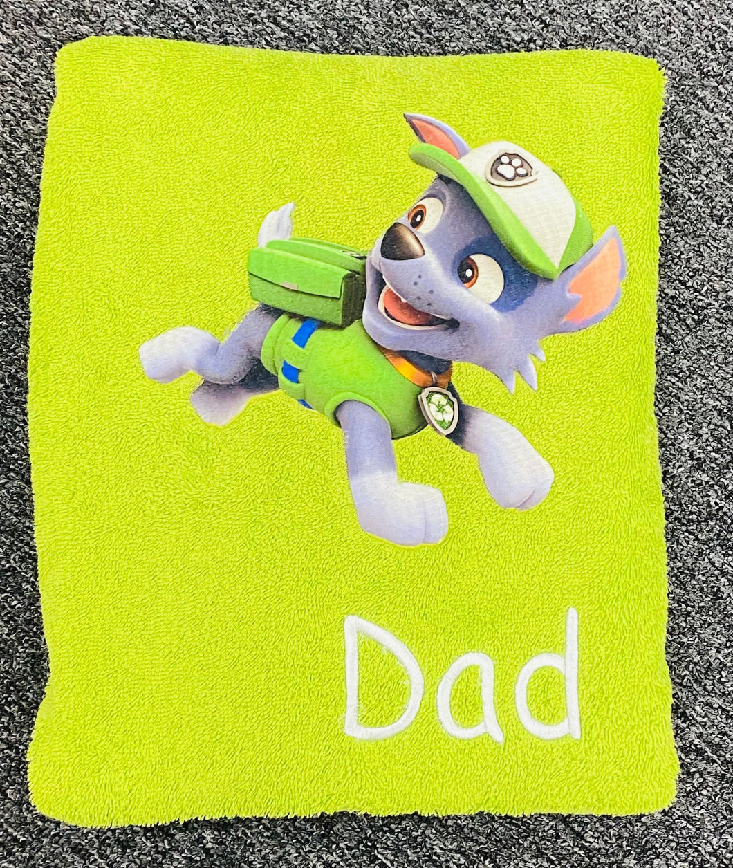 Rocky paw patrol towel/towel set