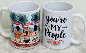 Best Friends Pool Side Scene MUGS