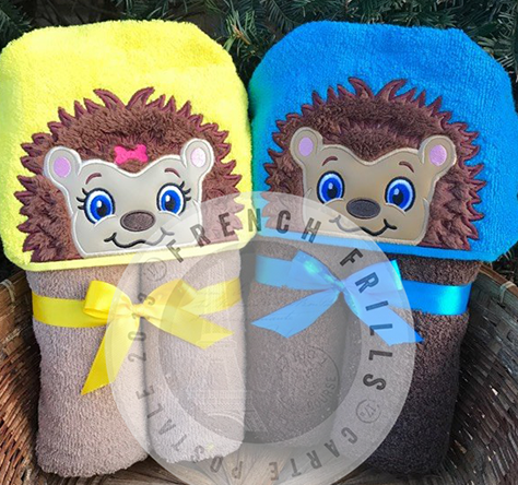 Hedgehogs  Hooded Towels.