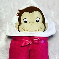Curious Monkey Hooded Towel