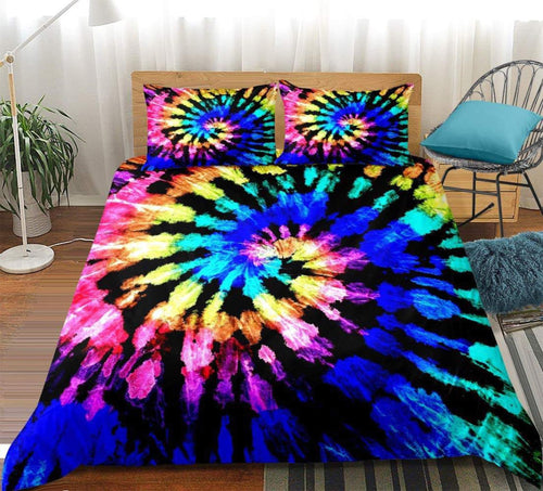 Tye Dye  3pc quilt cover set