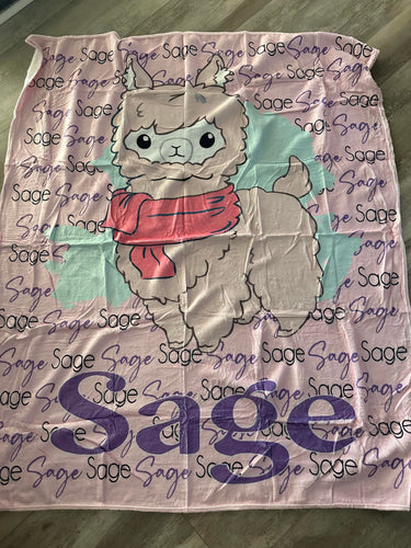 Llama  Custom Blanket