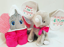 Elephant hooded towel boy and girl