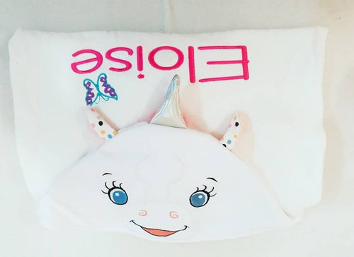 Unicorn Cubbie Hooded Towel