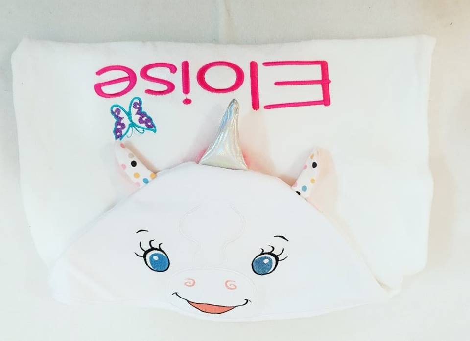 Unicorn Cubbie Hooded Towel