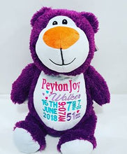 Cubbyford the Purple Bear.
