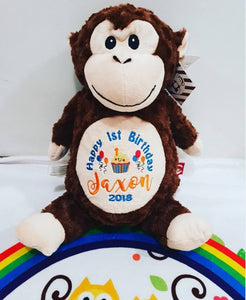 Huggles the Monkey.