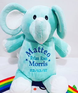 Elle the Elephant Pink,Blue, Purple,Grey