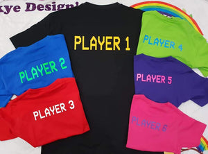 Player 1 Player 2 Tshirt Pack
