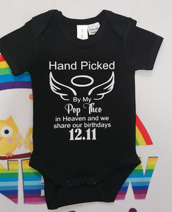 Hand picked for earth baby onesie