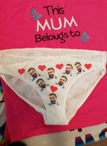 Womens Personalised undies briefs underwear