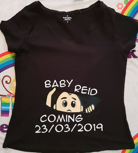 Baby's 1st xmas on the inside tshirt/singlet