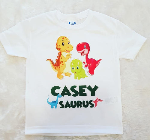 Dinosaur personalised t shirt