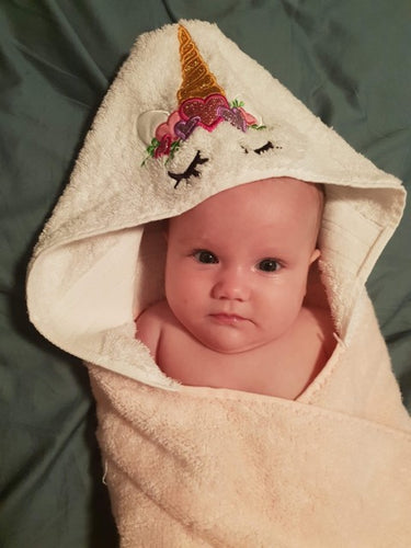 Unicorn Hooded towel Personalised