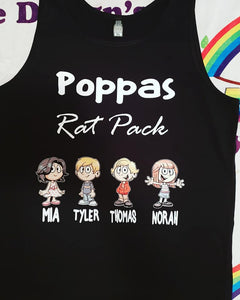 Poppy/granddad rat singlet