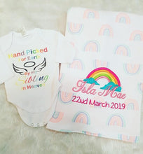 Hand picked for earth baby onesie and blanket