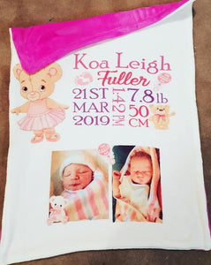 Personalised printed Baby Blankets