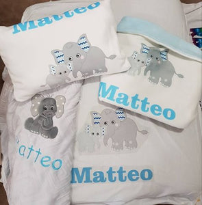 elephant Baby Cot Set