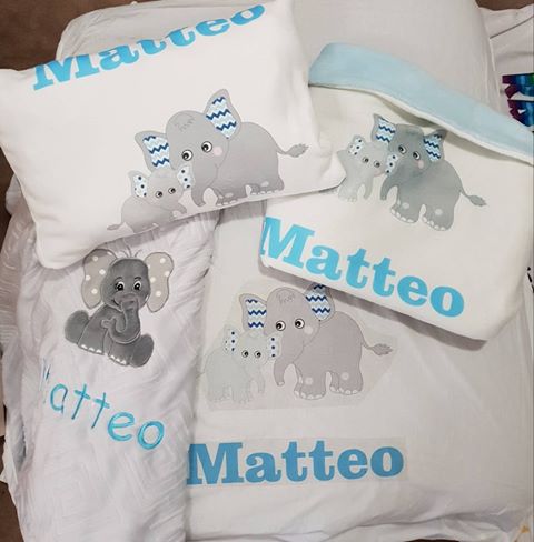 elephant Baby Cot Set