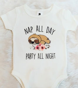 Nap All Day Sloth Onesie