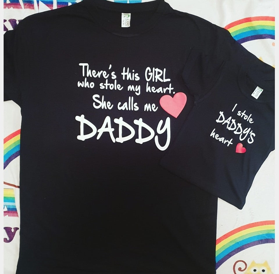 there's this girl who stole my heart Daddy Tshirt pack