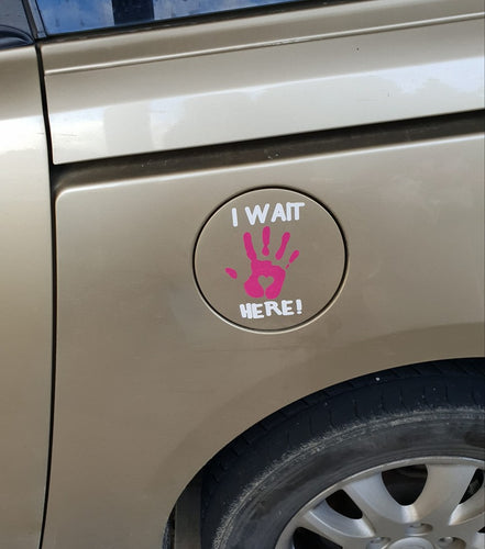 i wait here Safe Spot Kids Car stickers