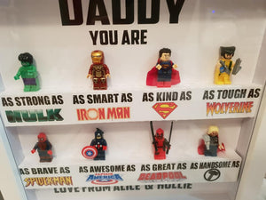 Daddy/Poppy  Hero Lego Shadowbox  Frames