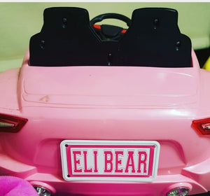 Personalised number plates