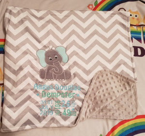 Embroidered Personlized Baby Blankets