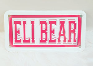 Personalised number plates