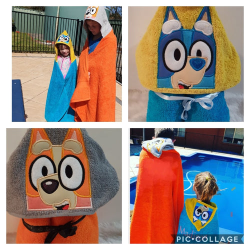 Bluey and Bingo Hooded Towel