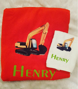 Excavator truck Towel Set