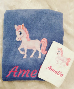 Horse Cartoon Towel Set