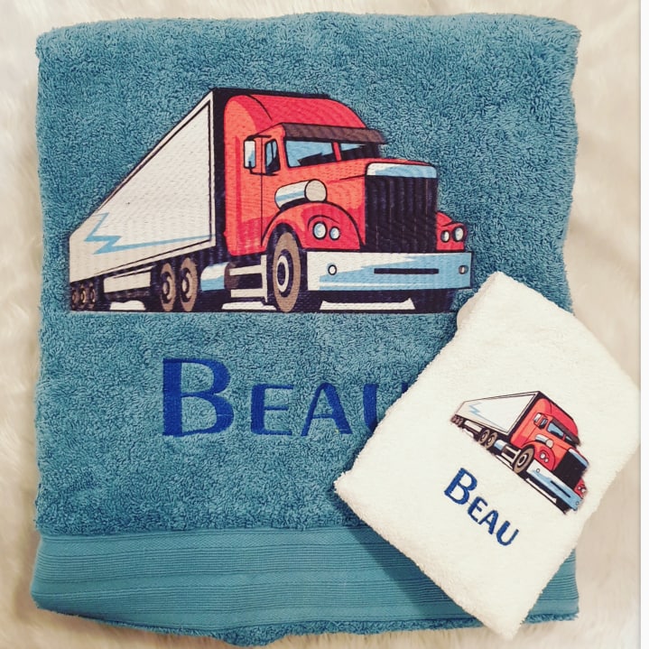 Semi Truck Towel Set