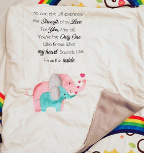 Embroidered Personlized Baby Blankets