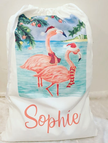 Flamingo Christmas Sack