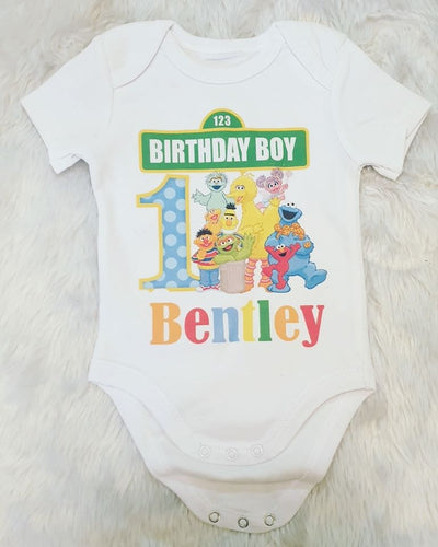 Sesame Street Birthday onesie