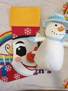snowman and stocking