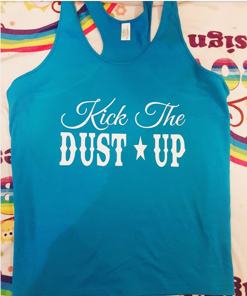 Kick the DUST UP tshirt/singlet
