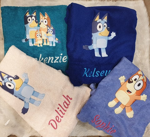 Bluey personalised Single towel