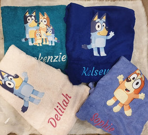 Bluey personalised Single towel